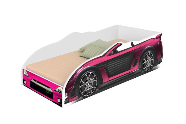 Cama Carro Solteiro Sport Led - Rosa - Divaloto Móveis Menor preço em Cama Carro Solteiro Sport Led - Rosa - Divaloto Móveis