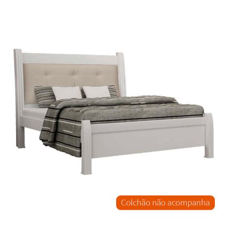 Cama Casal Arezzo Branca e Creme - Rufato Menor preço em Cama Casal Arezzo Branca e Creme - Rufato