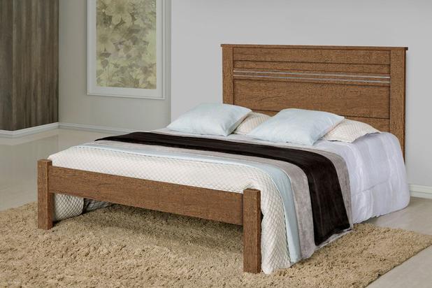 Cama Casal Dallas II Quarto com Dupla Furação Cor Carvalho - Tebarrot é boa?