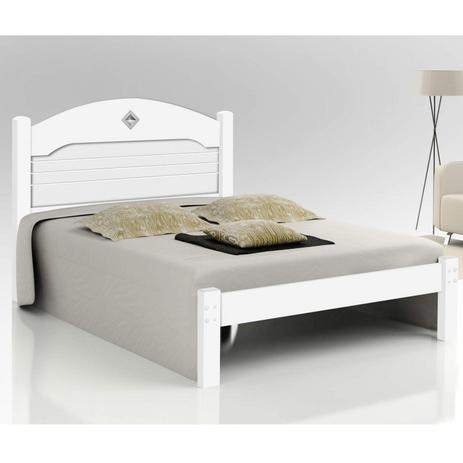 Cama Casal Extensível Kely Cambel Móveis Branco/Preto Menor preço em Cama Casal Extensível Kely Cambel Móveis Branco/Preto