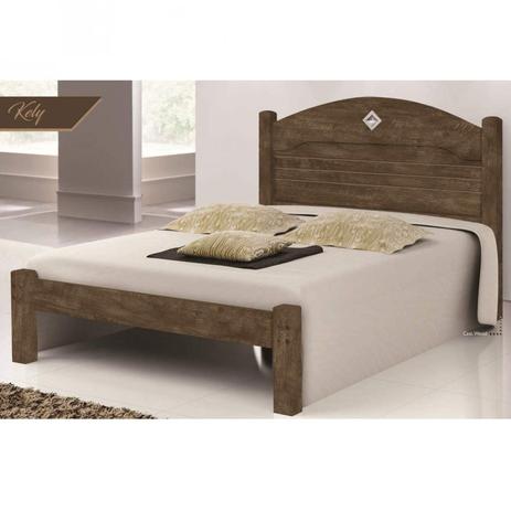 Cama Casal Extensível Kely Cambel Móveis Castanho Wood Menor preço em Cama Casal Extensível Kely Cambel Móveis Castanho Wood