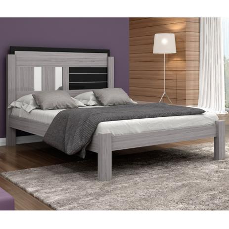 Cama Casal F79 Amanda 1,38 - Cinza/Preto - Framar Menor preço em Cama Casal F79 Amanda 1,38 - Cinza/Preto - Framar