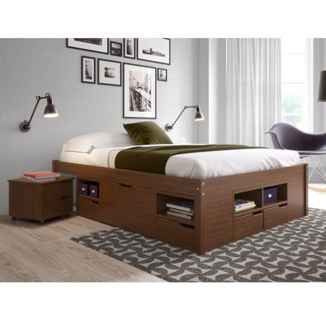 Cama Casal Multifuncional Madeira Maciça 6 Gavetas Charme Inter Link Pinhão Menor preço em Cama Casal Multifuncional Madeira Maciça 6 Gavetas Charme Inter Link Pinhão