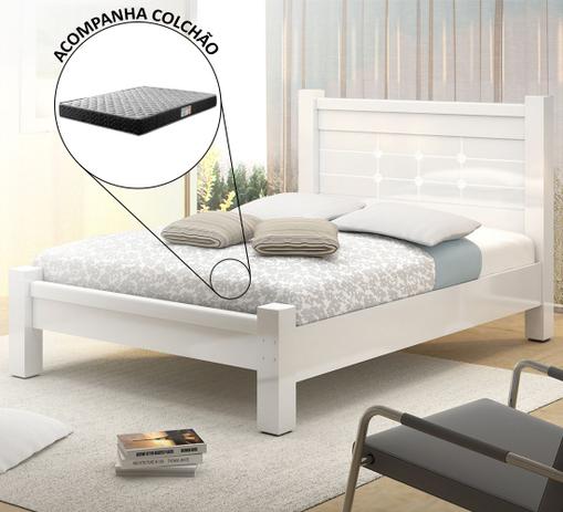 Cama Casal Queen Size Quarto Imperial C/ Colchão 158 cm - Vitamov Menor preço em Cama Casal Queen Size Quarto Imperial C/ Colchão 158 cm - Vitamov