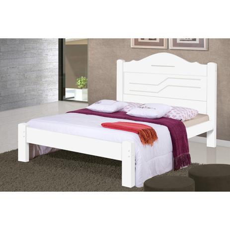 Cama Casal Thalia Cambel Móveis Branco Menor preço em Cama Casal Thalia Cambel Móveis Branco