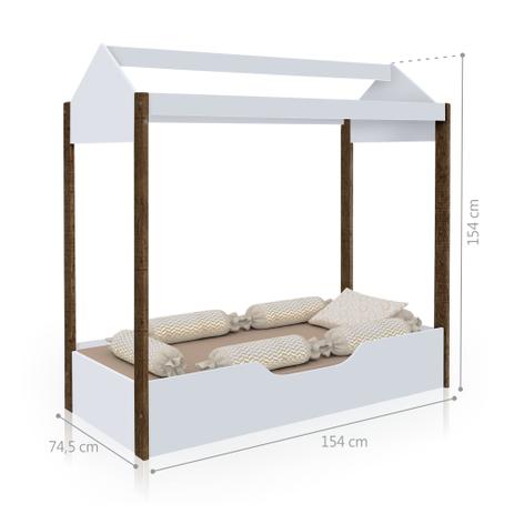 Cama Casinha Infantil Montessoriana Branco Amêndoa e Colchão - Casah Menor preço em Cama Casinha Infantil Montessoriana Branco Amêndoa e Colchão - Casah