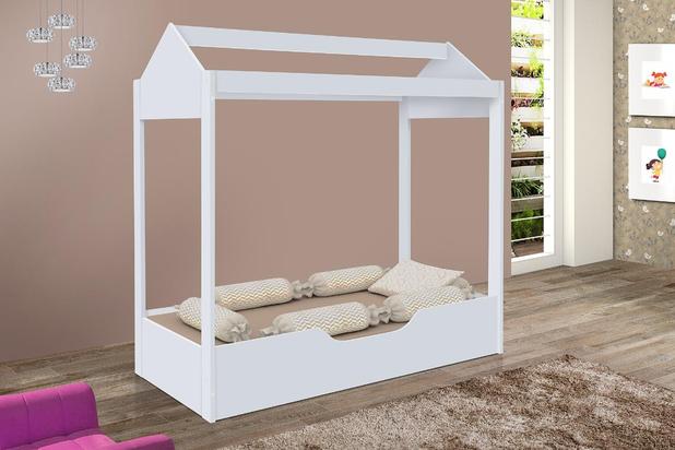 Cama casinha Montessoriana Duda Solteiro Branco - Divaloto Menor preço em Cama casinha Montessoriana Duda Solteiro Branco - Divaloto