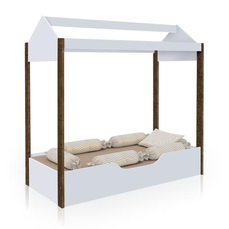 Cama Casinha Montessoriana Infantil Branco e Amêndoa - Casah Menor preço em Cama Casinha Montessoriana Infantil Branco e Amêndoa - Casah