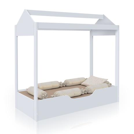 Cama Casinha Montessoriana Infantil New Branca com Colchão - Casa Menor preço em Cama Casinha Montessoriana Infantil New Branca com Colchão - Casa