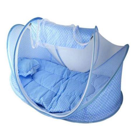 Cama colchão Berço Mosquiteiro Infantil Portátil - Azul - Mc é boa?