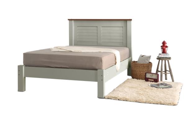 Cama de Casal 140 cm Montreal II Off White e Madeira - Móveis Tebarrot Menor preço em Cama de Casal 140 cm Montreal II Off White e Madeira - Móveis Tebarrot