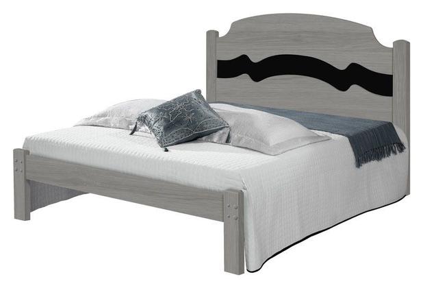 Cama de Casal Íris Carvalho com Preto - Cambel Móveis Menor preço em Cama de Casal Íris Carvalho com Preto - Cambel Móveis