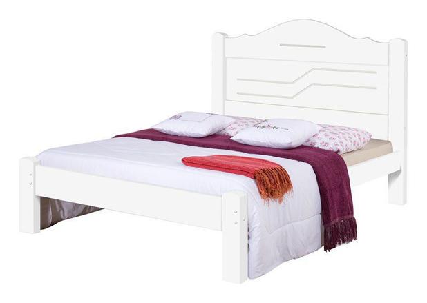 Cama de Casal Thalia Branco - Cambel Móveis Menor preço em Cama de Casal Thalia Branco - Cambel Móveis