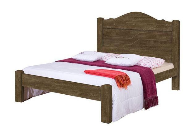 Cama de Casal Thalia Castanho - Cambel Móveis Menor preço em Cama de Casal Thalia Castanho - Cambel Móveis