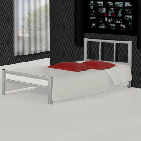 Cama de ferro tubular casal resistente Laís - Primoart Menor preço em Cama de ferro tubular casal resistente Laís - Primoart