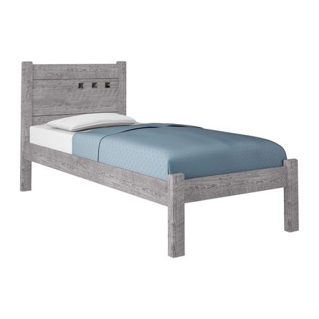 Cama de Solteiro Cinza Paola II Framar Menor preço em Cama de Solteiro Cinza Paola II Framar