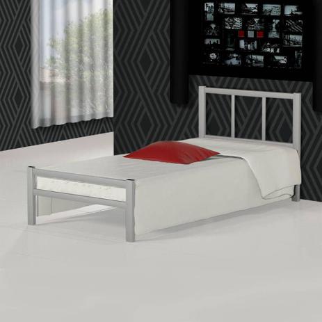 Cama De Solteiro Tubular 78 Cinza Primo Art - PRIMOART Menor preço em Cama De Solteiro Tubular 78 Cinza Primo Art - PRIMOART