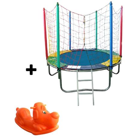 CAMA ELÁSTICA 2,00m + GANGORRA CACHORRINHO INFANTIL - ADVENTURE PLAY Menor preço em CAMA ELÁSTICA 2,00m + GANGORRA CACHORRINHO INFANTIL - ADVENTURE PLAY