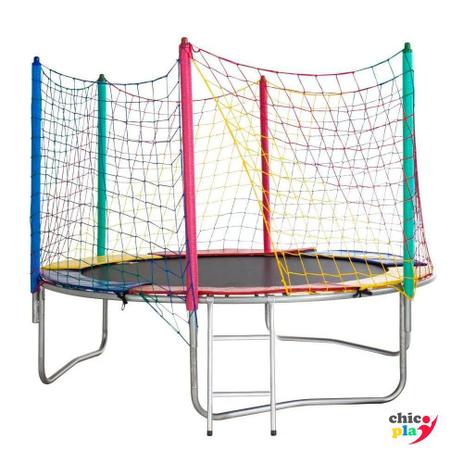 Cama Elástica 2,50m ChicoPlay Lona Preta sem Emenda Menor preço em Cama Elástica 2,50m ChicoPlay Lona Preta sem Emenda