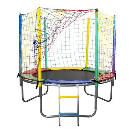 Cama Elástica 2m ChicoPlay Lona Preta sem Emenda Menor preço em Cama Elástica 2m ChicoPlay Lona Preta sem Emenda