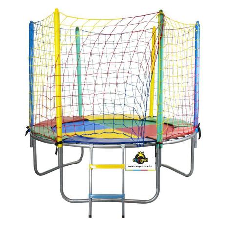 Cama Elástica 2mts Canguri Quadricolor Nacional Menor preço em Cama Elástica 2mts Canguri Quadricolor Nacional