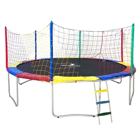 Cama Elástica 4,27m Henri Trampolim c/6 Pés e 6 Hastes Linha Premium Click Preta Menor preço em Cama Elástica 4,27m Henri Trampolim c/6 Pés e 6 Hastes Linha Premium Click Preta