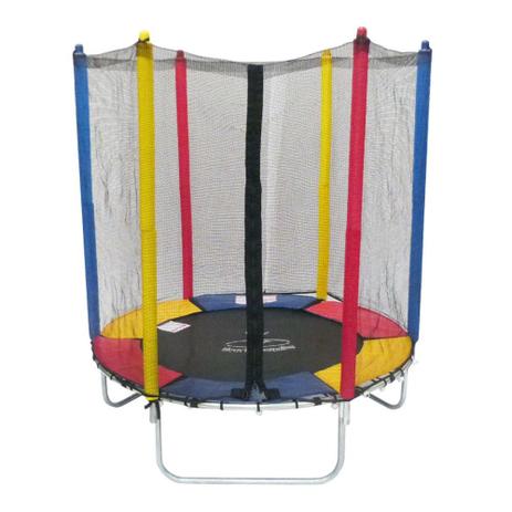 Cama Elástica Kids 1,40m com Zíper Henri Trampolim Menor preço em Cama Elástica Kids 1,40m com Zíper Henri Trampolim