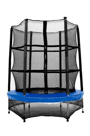Cama Elástica Pula Pula 1,40m P.Azul Henri Trampolim Linha Plus c/ Zíper Preta Menor preço em Cama Elástica Pula Pula 1,40m P.Azul Henri Trampolim Linha Plus c/ Zíper Preta