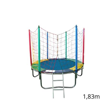 Cama Elástica Trampolim Pula Pula Nacional Premium Colorida 1,83m - Rotoplay Brinquedos