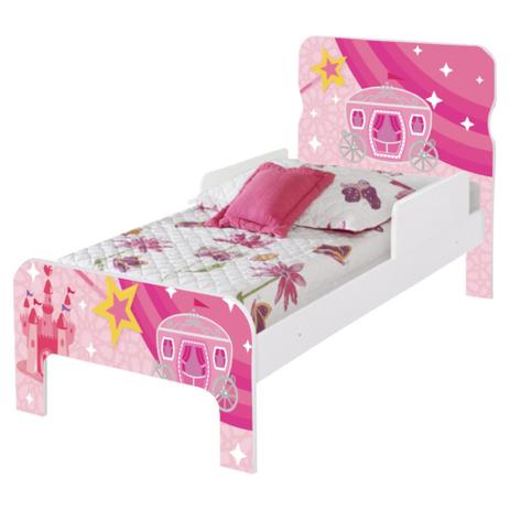 Cama Infantil Adesivada Carruagem Castelo com Colchão - Casah Menor preço em Cama Infantil Adesivada Carruagem Castelo com Colchão - Casah