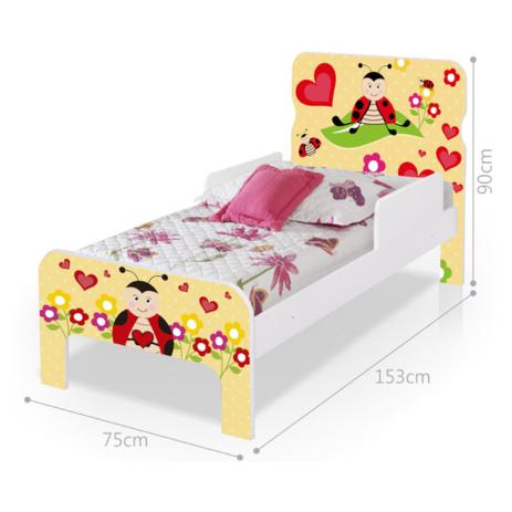 Cama Infantil Adesivada Joaninha - Casah Menor preço em Cama Infantil Adesivada Joaninha - Casah
