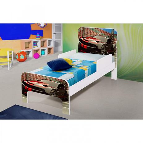 Cama Infantil Adesivada Juvenil Divaloto Branco/Preto Branco/Preto Menor preço em Cama Infantil Adesivada Juvenil Divaloto Branco/Preto Branco/Preto