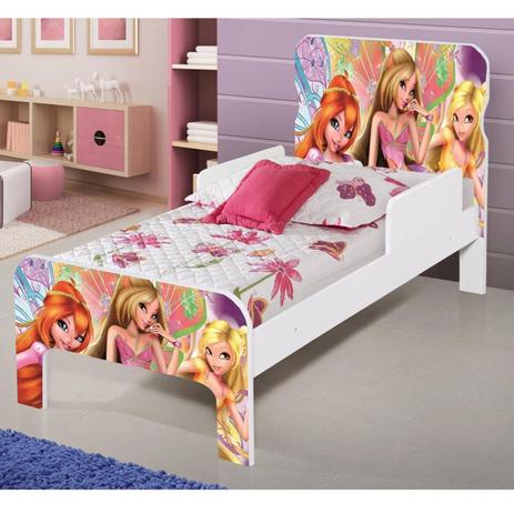Cama Infantil Adesivada Juvenil Divaloto Fadas Menor preço em Cama Infantil Adesivada Juvenil Divaloto Fadas