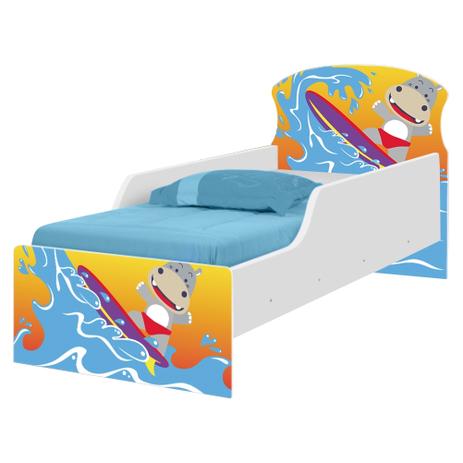 Cama Infantil Adesivada Surfista com Colchão - Tebarrot Menor preço em Cama Infantil Adesivada Surfista com Colchão - Tebarrot