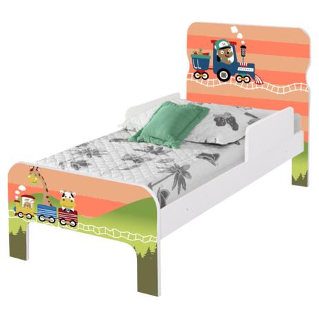 Cama Infantil Adesivada Trenzinho com Colchão - Casah Menor preço em Cama Infantil Adesivada Trenzinho com Colchão - Casah