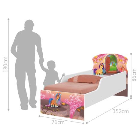 Cama Infantil Adesivada Unicórnios Mágicos com Colchão - Tebarrot Menor preço em Cama Infantil Adesivada Unicórnios Mágicos com Colchão - Tebarrot