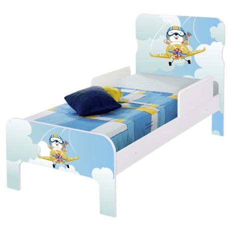 Cama Infantil Adesivada Ursinho Patrulheiro com Colchão - Casah Menor preço em Cama Infantil Adesivada Ursinho Patrulheiro com Colchão - Casah