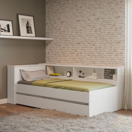 Cama Infantil Bicama C/ Bau + Prateleira 5011 Branco - Multimóveis Menor preço em Cama Infantil Bicama C/ Bau + Prateleira 5011 Branco - Multimóveis