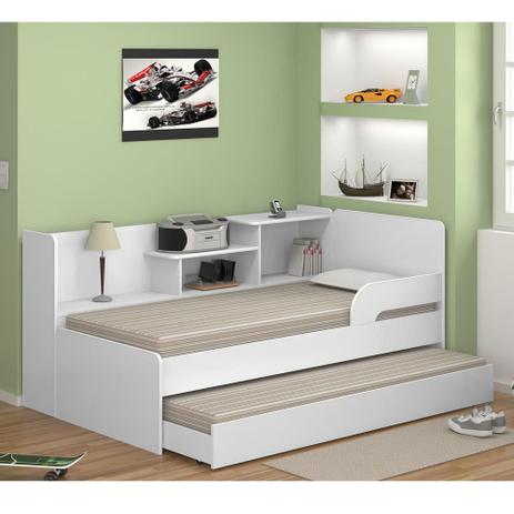 Cama Infantil Bicama Com Estante 0740 Branco Premium - Multimóveis Menor preço em Cama Infantil Bicama Com Estante 0740 Branco Premium - Multimóveis