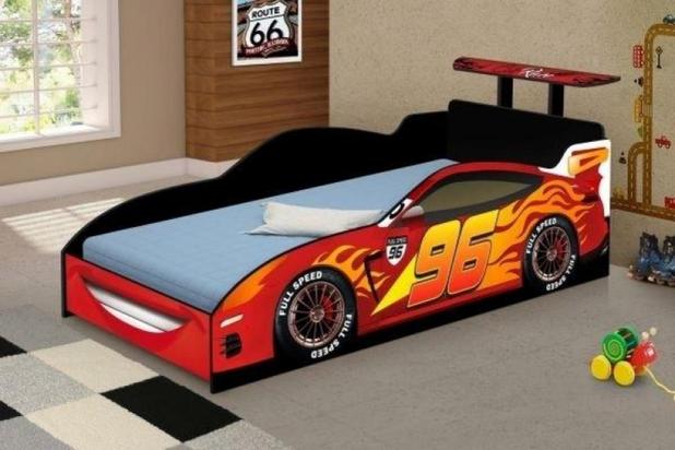 Cama Infantil Carro de Corrida Menino Vermelho com Colchão - Divaloto Menor preço em Cama Infantil Carro de Corrida Menino Vermelho com Colchão - Divaloto