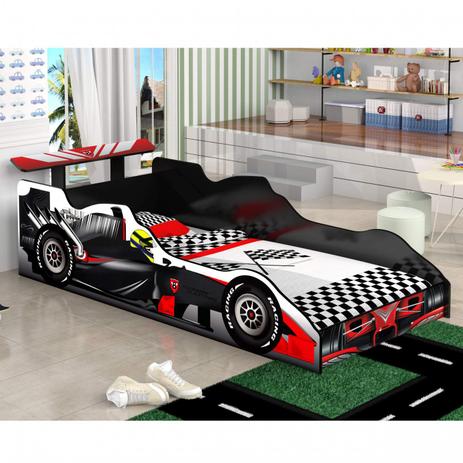 Cama Infantil Carro Formula 1 Preto JA Móveis Preto Menor preço em Cama Infantil Carro Formula 1 Preto JA Móveis Preto
