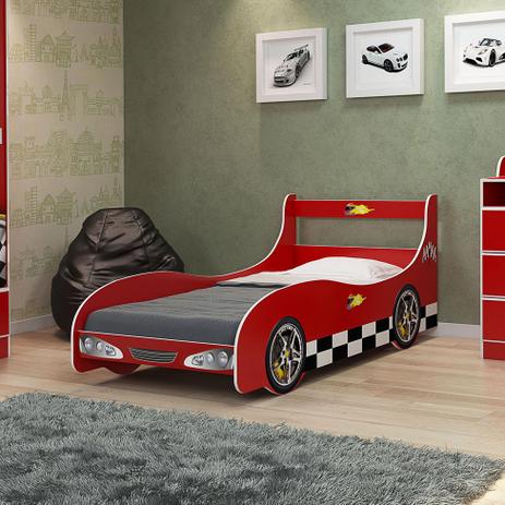 Cama Infantil Carro Rally Vermelho - Gelius Móveis Menor preço em Cama Infantil Carro Rally Vermelho - Gelius Móveis