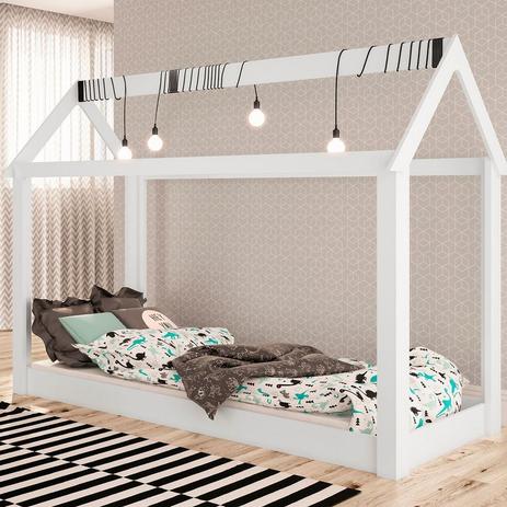 Cama Infantil Casinha P/ Quarto Montessoriana Branco - Completa Móveis Menor preço em Cama Infantil Casinha P/ Quarto Montessoriana Branco - Completa Móveis