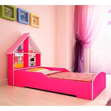 Cama Infantil Casinha Rosa - Gelius Móveis Menor preço em Cama Infantil Casinha Rosa - Gelius Móveis