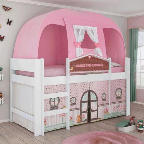 Cama Infantil com Barraca Doce Casinha Play Rosa Pura Magia Menor preço em Cama Infantil com Barraca Doce Casinha Play Rosa Pura Magia
