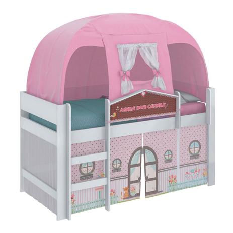 Cama Infantil Com Barraca Pura Magia Minha Doce Casinha Play Branca Menor preço em Cama Infantil Com Barraca Pura Magia Minha Doce Casinha Play Branca