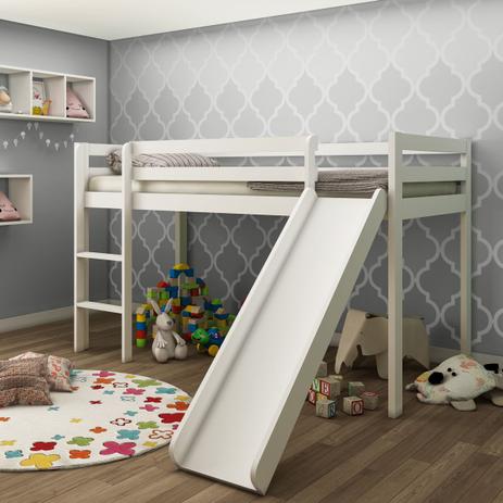 Cama Infantil com Escorregador Funny Madeira maciça na Cor Branca Exclusivo - Housin é ruim? Cama Infantil com Escorregador Funny Madeira maciça na Cor Branca Exclusivo - Housin é boa?