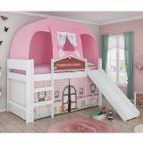 Cama Infantil Doce Casinha Play Escorregador, Cabana Cortina - Pura magia Menor preço em Cama Infantil Doce Casinha Play Escorregador, Cabana Cortina - Pura magia