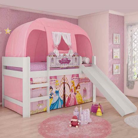 Cama Infantil Escorrega Barraca Princesas Disney Pura Magia Menor preço em Cama Infantil Escorrega Barraca Princesas Disney Pura Magia