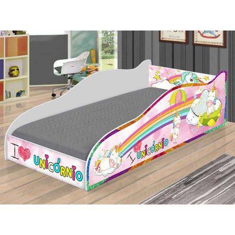 Cama infantil/ mini cama infantil carro unicórnio c/ colchão - rpm móveis Menor preço em Cama infantil/ mini cama infantil carro unicórnio c/ colchão - rpm móveis